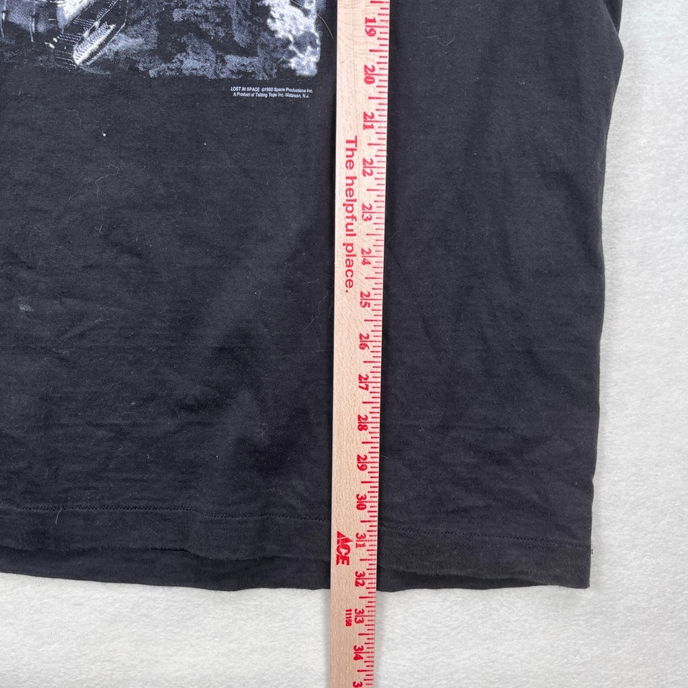 Vintage 90s Lost In Space T Shirt Mens XL Black Cyclops Graphic Sci-Fi USA Made - Picture 7 of 8